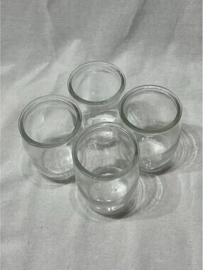 4 Small Glass Jars